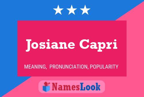 Josiane Capri பெயர் போஸ்டர்