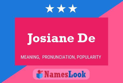 Josiane De பெயர் போஸ்டர்