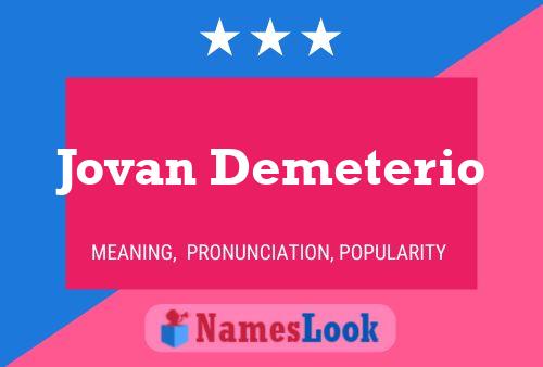 Jovan Demeterio பெயர் போஸ்டர்