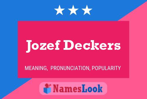 Jozef Deckers பெயர் போஸ்டர்