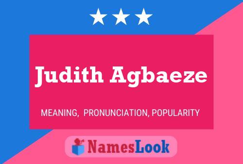 Judith Agbaeze பெயர் போஸ்டர்