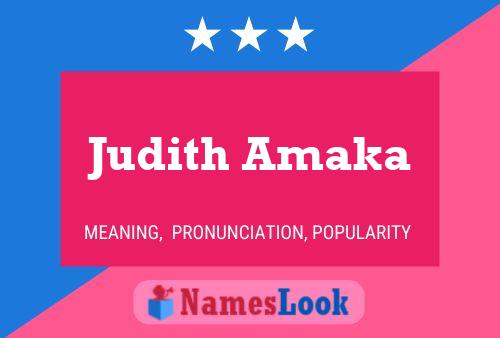 Judith Amaka பெயர் போஸ்டர்