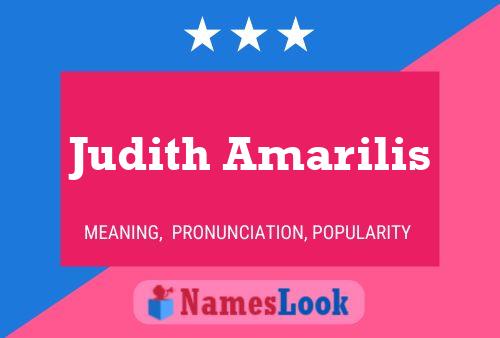 Judith Amarilis பெயர் போஸ்டர்