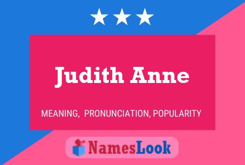 Judith Anne பெயர் போஸ்டர்