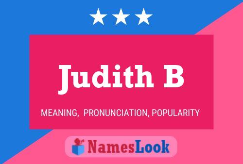 Judith B பெயர் போஸ்டர்