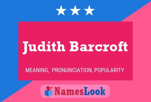 Judith Barcroft பெயர் போஸ்டர்