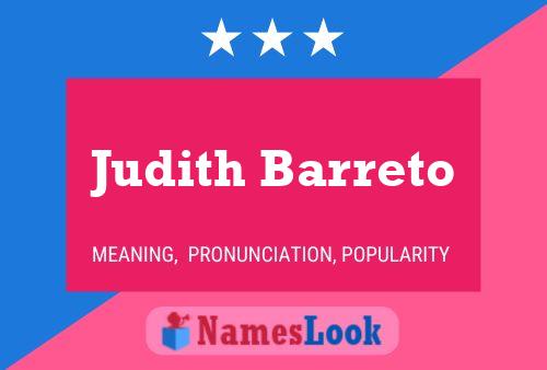 Judith Barreto பெயர் போஸ்டர்