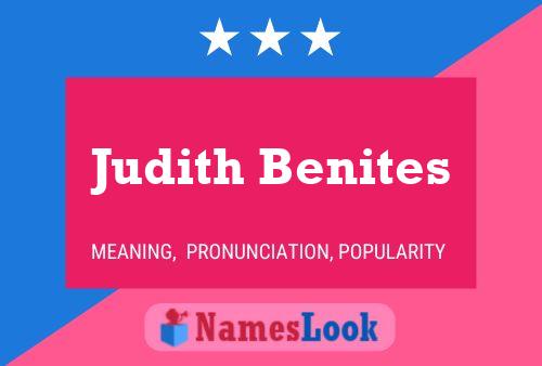 Judith Benites பெயர் போஸ்டர்