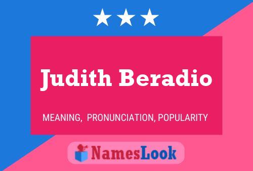 Judith Beradio பெயர் போஸ்டர்