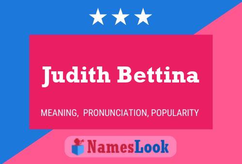 Judith Bettina பெயர் போஸ்டர்