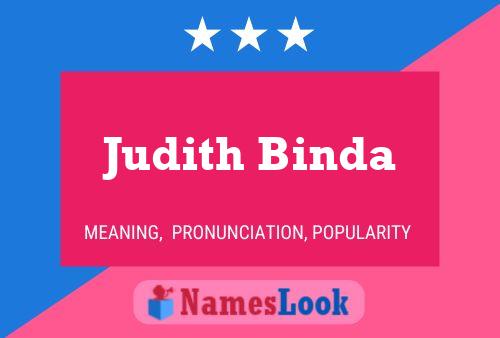 Judith Binda பெயர் போஸ்டர்