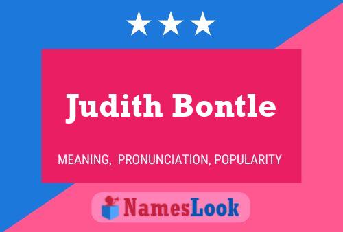 Judith Bontle பெயர் போஸ்டர்