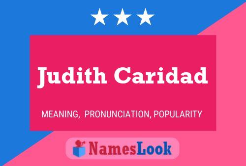 Judith Caridad பெயர் போஸ்டர்