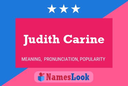 Judith Carine பெயர் போஸ்டர்