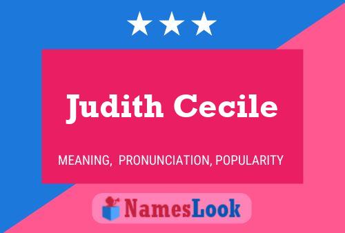 Judith Cecile பெயர் போஸ்டர்