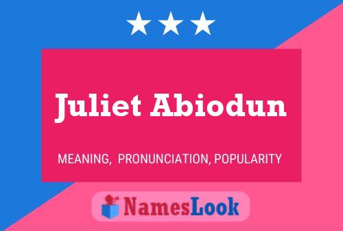 Juliet Abiodun பெயர் போஸ்டர்