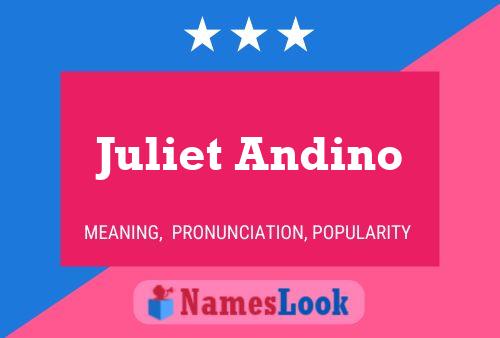 Juliet Andino பெயர் போஸ்டர்