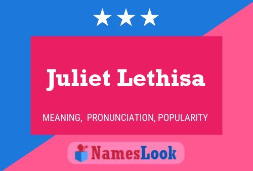 Juliet Lethisa பெயர் போஸ்டர்