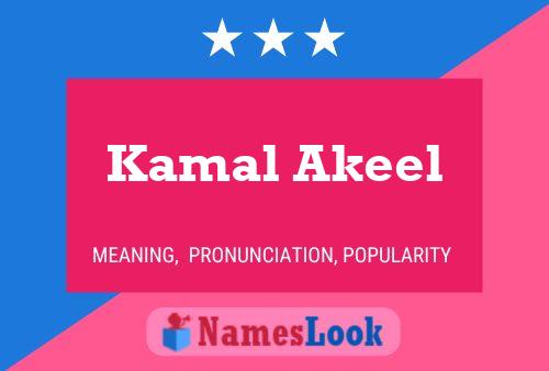 Kamal Akeel பெயர் போஸ்டர்