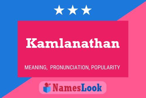 Kamlanathan பெயர் போஸ்டர்