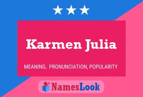 Karmen Julia பெயர் போஸ்டர்