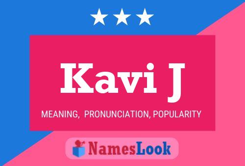 Kavi J பெயர் போஸ்டர்