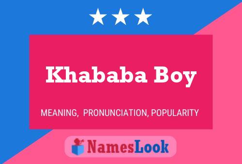 Khababa Boy பெயர் போஸ்டர்