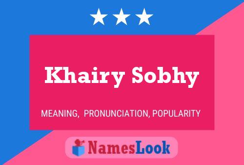 Khairy Sobhy பெயர் போஸ்டர்