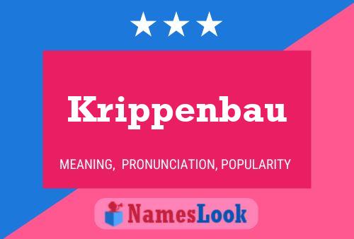 Krippenbau பெயர் போஸ்டர்