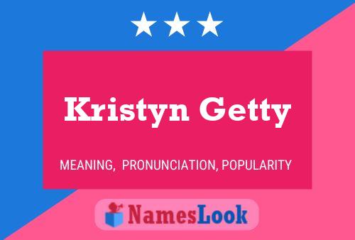 Kristyn Getty பெயர் போஸ்டர்