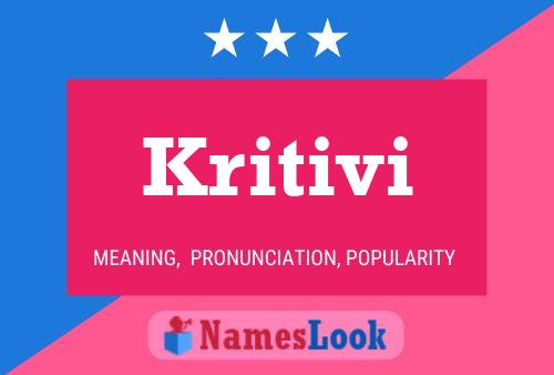 Kritivi பெயர் போஸ்டர்