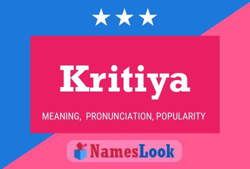 Kritiya பெயர் போஸ்டர்