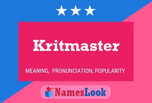 Kritmaster பெயர் போஸ்டர்