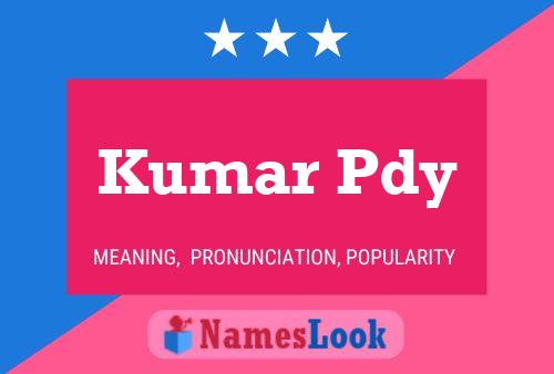 Kumar Pdy பெயர் போஸ்டர்