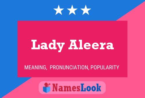 Lady Aleera பெயர் போஸ்டர்