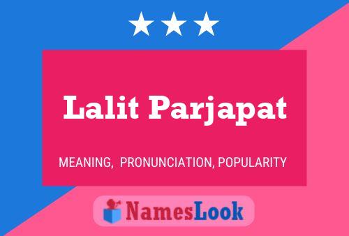 Lalit Parjapat பெயர் போஸ்டர்