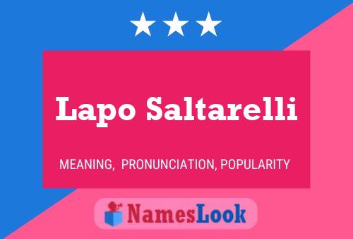 Lapo Saltarelli பெயர் போஸ்டர்