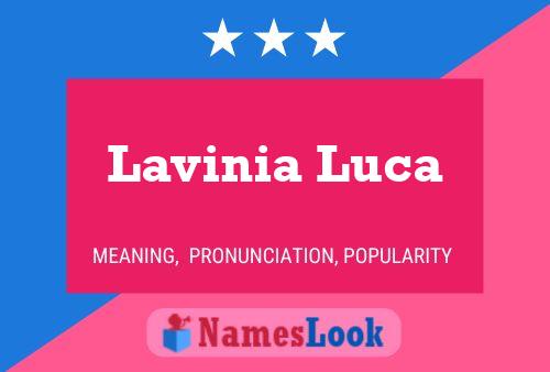 Lavinia Luca பெயர் போஸ்டர்