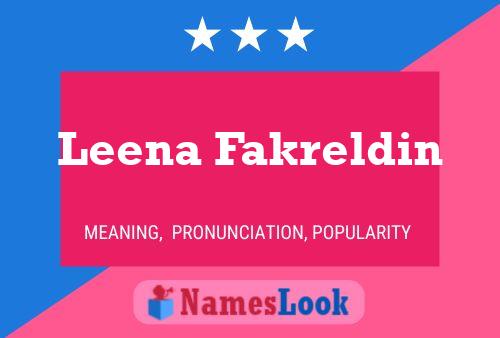 Leena Fakreldin பெயர் போஸ்டர்