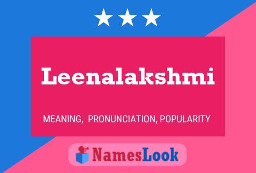 Leenalakshmi பெயர் போஸ்டர்