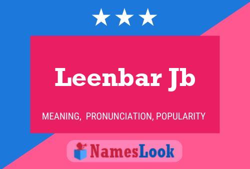 Leenbar Jb பெயர் போஸ்டர்