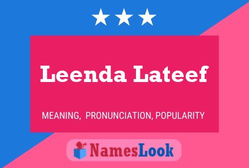 Leenda Lateef பெயர் போஸ்டர்