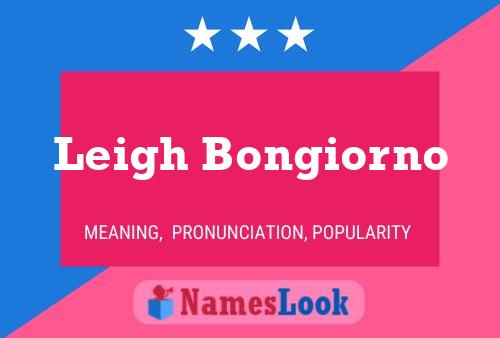 Leigh Bongiorno பெயர் போஸ்டர்