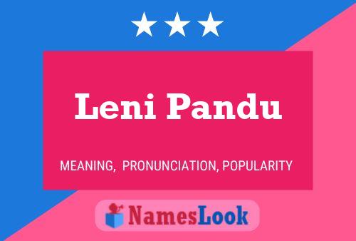 Leni Pandu பெயர் போஸ்டர்