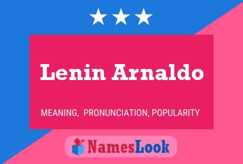 Lenin Arnaldo பெயர் போஸ்டர்