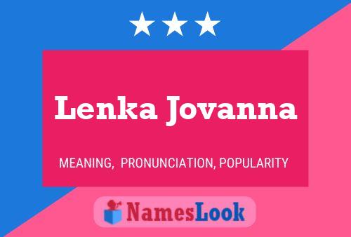 Lenka Jovanna பெயர் போஸ்டர்