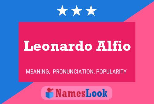 Leonardo Alfio பெயர் போஸ்டர்