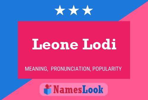 Leone Lodi பெயர் போஸ்டர்