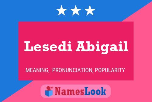 Lesedi Abigail பெயர் போஸ்டர்