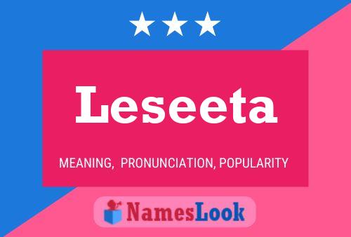 Leseeta பெயர் போஸ்டர்